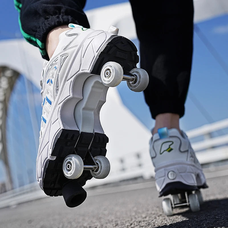 33-43 high quality roller skates multi-functional wheel shoes wear-resistant trend running shoes