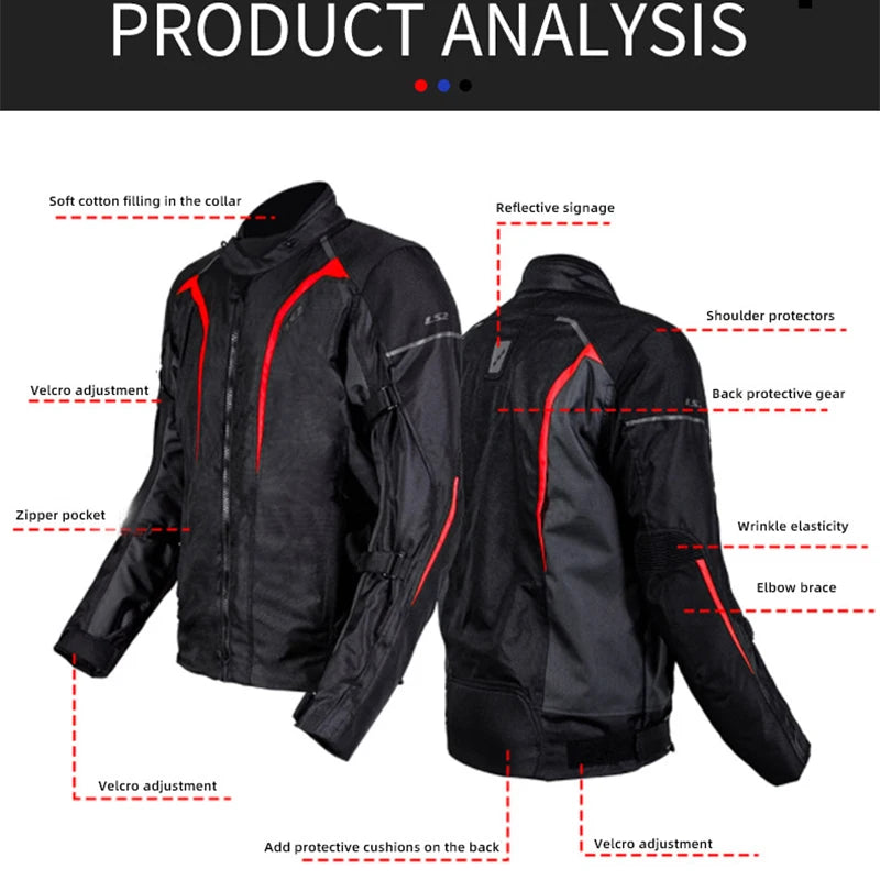 LS2 SEPANG MJ145 Motorcycle Jacket Autumn Winter Waterproof Warm Moto Jacket Men Women CE Anti-fall Motocross Riding Jacket